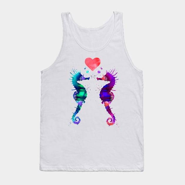 Seahorse in love Tank Top by RosaliArt